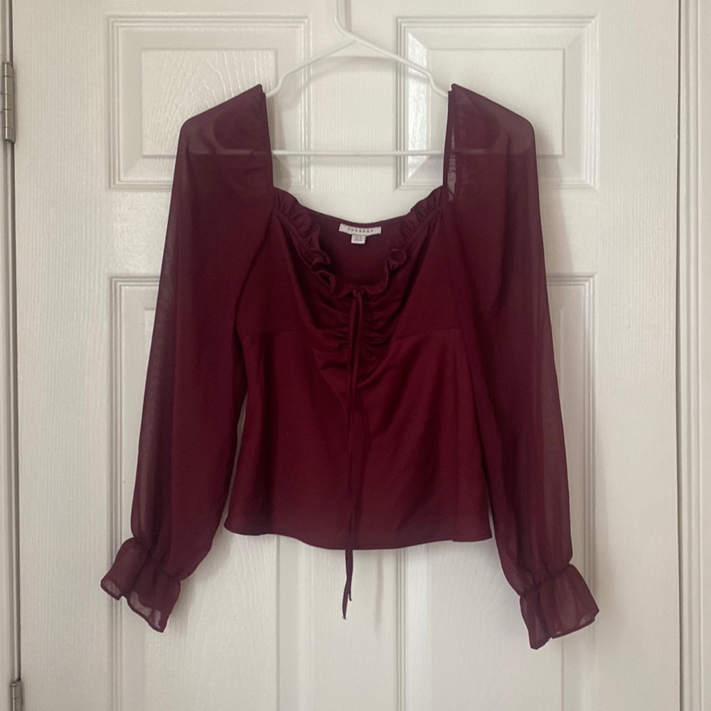 Burgundy topshop top